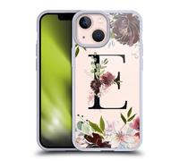 Head Case Designs sous Licence Officielle Nature Magick Lettre E Rose Gold Flowers Monogram 1 Coque en Gel [Qualité Militaire] Compatible avec Apple iPhone 13 Mini Et Compatible avec MagSafe