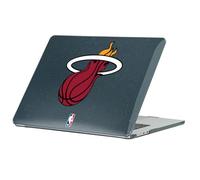 Head Case Designs sous Licence Officielle NBA Ballon Rouge Miami Heat Logo Coque Ordinateur Portable Noir Pailleté Armure Cristal Compatible avec MacBook Air 13.6" A2681/A3113/A3240 2022/2024/2025