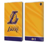 Head Case Designs sous Licence Officielle NBA Bannière Horizontale Los Angeles Lakers Étui Portefeuille en Cuir Compatible avec Amazon Fire Max 11 2023