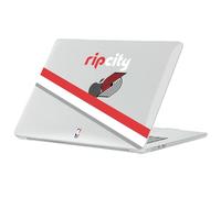 Head Case Designs sous Licence Officielle NBA Black Design Text Portland Trail Blazers Logo Coque Ordinateur Portable Transparent Compatible avec MacBook Air 13.6" A2681/A3113/A3240 2022/2024/2025