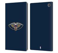Head Case Designs sous Licence Officielle NBA Bleu Marine New Orleans Pelicans Logo Étui Portefeuille en Cuir Compatible avec Amazon Fire Max 11 2023