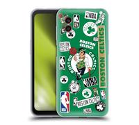 Head Case Designs sous Licence Officielle NBA Collage Autocollants Boston Celtics Coque en Gel [Protection de Qualité Militaire] Compatible avec Samsung Galaxy Xcover6 Pro/Pro2