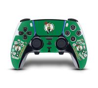 Head Case Designs Sous Licence Officielle NBA Collage Autocollants Boston Celtics Vinyle Autocollant De Jeu Peau Autocollant Couverture Compatible avec Sony PlayStation 5 PS5 DualSense Edge Controller