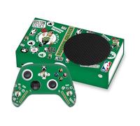 Head Case Designs sous Licence Officielle NBA Collage Autocollants Boston Celtics Vinyle Autocollant De Jeu Peau Autocollant Couverture Compatible avec Xbox Series S Console and Controller Bundle