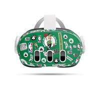 Head Case Designs sous Licence Officielle NBA Collage Autocollants Boston Celtics Vinyle Autocollant Peau Autocollant Couverture Compatible avec Meta Quest 3