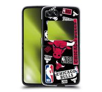 Head Case Designs sous Licence Officielle NBA Collage Autocollants Chicago Bulls Coque Dure pour l'arrière Compatible avec Motorola Razr 2022
