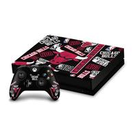 Head Case Designs sous Licence Officielle NBA Collage Autocollants Chicago Bulls Vinyle Autocollant De Jeu Peau Autocollant Couverture Compatible avec Xbox One X Console and Controller Bundle