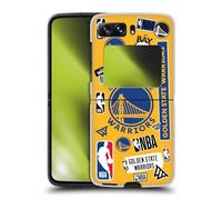 Head Case Designs sous Licence Officielle NBA Collage Autocollants Golden State Warriors Coque Dure pour l'arrière Compatible avec Motorola Razr 2022