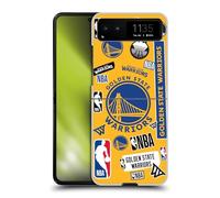 Head Case Designs sous Licence Officielle NBA Collage Autocollants Golden State Warriors Coque Dure pour l'arrière Compatible avec Motorola Razr 40 / Razr 2023