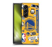 Head Case Designs sous Licence Officielle NBA Collage Autocollants Golden State Warriors Coque Dure pour l'arrière Compatible avec Samsung Galaxy Z Fold5