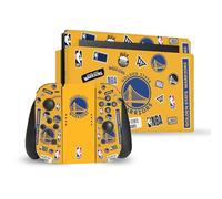 Head Case Designs sous Licence Officielle NBA Collage Autocollants Golden State Warriors Vinyle Autocollant De Jeu Peau Compatible avec Nintendo Switch Console & Dock & Joy-Con Controller Bundle