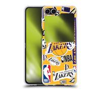 Head Case Designs sous Licence Officielle NBA Collage Autocollants Los Angeles Lakers Coque Dure pour l'arrière Compatible avec Samsung Galaxy Z Flip6