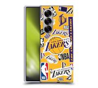 Head Case Designs sous Licence Officielle NBA Collage Autocollants Los Angeles Lakers Coque Dure pour l'arrière Compatible avec Samsung Galaxy Z Fold6