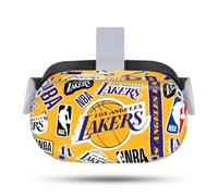 Head Case Designs sous Licence Officielle NBA Collage Autocollants Los Angeles Lakers Vinyle Autocollant Peau Autocollant Couverture Compatible avec Meta Quest 2
