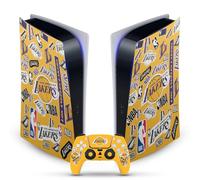 Head Case Designs Sous Licence Officielle NBA Collage Autocollants Los Angeles Lakers Vinyle Plaque Frontale Autocollant De Jeu Peau Autocollant Couverture Compatible avec Sony PS5 Digital & DualSense