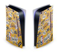 Head Case Designs sous Licence Officielle NBA Collage Autocollants Los Angeles Lakers Vinyle Plaque Frontale Autocollant De Jeu Peau Compatible avec Sony PlayStation 5 PS5 Digital Edition Console