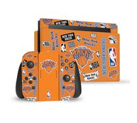 Head Case Designs Sous Licence Officielle NBA Collage Autocollants New York Knicks Vinyle Autocollant De Jeu Peau Autocollant Compatible avec Nintendo Switch Console & Dock & Joy-Con Controller Bundle
