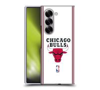 Head Case Designs sous Licence Officielle NBA Design Blanc Chicago Bulls Logo Coque Dure pour l'arrière Compatible avec Samsung Galaxy Z Fold6