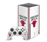 Head Case Designs sous Licence Officielle NBA Design Blanc Chicago Bulls Logo Vinyle Autocollant De Jeu Peau Autocollant Couverture Compatible avec Xbox Series X