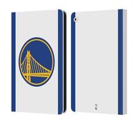Head Case Designs sous Licence Officielle NBA Design Blanc Golden State Warriors Logo Étui Portefeuille en Cuir Compatible avec Apple iPad Air 2 (2014)