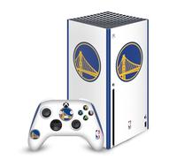 Head Case Designs sous Licence Officielle NBA Design Blanc Golden State Warriors Logo Vinyle Autocollant De Jeu Peau Autocollant Couverture Compatible avec Xbox Series X