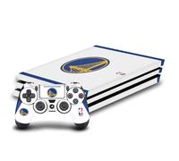 Head Case Designs sous Licence Officielle NBA Design Blanc Golden State Warriors Logo Vinyle Autocollant De Jeu Peau Compatible avec Sony PlayStation 4 PS4 Pro Console and DualShock 4 Controller