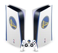 Head Case Designs Sous Licence Officielle NBA Design Blanc Golden State Warriors Logo Vinyle Plaque Frontale Autocollant De Jeu Peau Autocollant Couverture Compatible avec Sony PS5 Digital & DualSense
