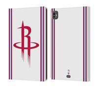 Head Case Designs sous Licence Officielle NBA Design Blanc Houston Rockets Logo Étui Portefeuille en Cuir Compatible avec Apple iPad Pro 11 M4/M5 2024/2025