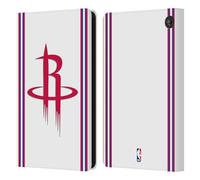 Head Case Designs sous Licence Officielle NBA Design Blanc Houston Rockets Logo Étui Portefeuille en Cuir Compatible avec Amazon Fire 7 2022