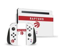 Head Case Designs sous Licence Officielle NBA Design Blanc Logo Toronto Raptors Vinyle Autocollant De Jeu Peau Autocollant Compatible avec Nintendo Switch Console & Dock & Joy-Con Controller Bundle