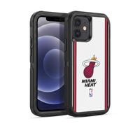 Head Case Designs sous Licence Officielle NBA Design Blanc Miami Heat Logo Étui Antichoc Ultra-Blindé Compatible avec Apple iPhone 12 / iPhone 12 Pro
