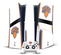 Head Case Designs sous Licence Officielle NBA Design Blanc New York Knicks Logo Vinyle Autocollant De Jeu Peau Compatible avec Sony PlayStation 5 PS5 Pro Disc Edition Console & DualSense Controller