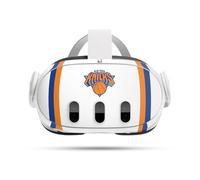 Head Case Designs sous Licence Officielle NBA Design Blanc New York Knicks Logo Vinyle Autocollant Peau Autocollant Couverture Compatible avec Meta Quest 3