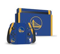 Head Case Designs sous Licence Officielle NBA Design Bleu Golden State Warriors Logo Vinyle Autocollant De Jeu Peau Compatible avec Nintendo Switch Console & Dock & Joy-Con Controller Bundle
