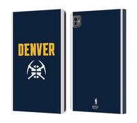 Head Case Designs sous Licence Officielle NBA Design Bleu Minuit Denver Nuggets Logo Étui Portefeuille en Cuir Compatible avec Apple iPad Pro 11 M4/M5 2024/2025