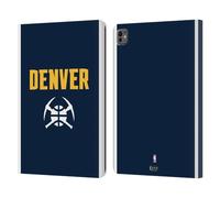Head Case Designs sous Licence Officielle NBA Design Bleu Minuit Denver Nuggets Logo Étui Portefeuille en Cuir Compatible avec Apple iPad Pro 13 M4/M5 2024/2025