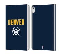 Head Case Designs sous Licence Officielle NBA Design Bleu Minuit Denver Nuggets Logo Étui Portefeuille en Cuir Compatible avec Apple iPad 10.9 2022/2025