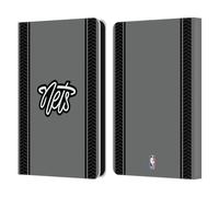 Head Case Designs sous Licence Officielle NBA Design Gris Brooklyn Nets Logo Étui Portefeuille en Cuir Compatible avec Amazon Kindle 11th Gen (2024)