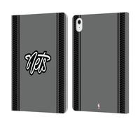 Head Case Designs sous Licence Officielle NBA Design Gris Brooklyn Nets Logo Étui Portefeuille en Cuir Compatible avec Apple iPad Air 11 2020/2022/2024/2025