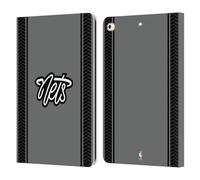 Head Case Designs sous Licence Officielle NBA Design Gris Brooklyn Nets Logo Étui Portefeuille en Cuir Compatible avec Apple iPad 9.7 2017 / iPad 9.7 2018