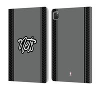Head Case Designs sous Licence Officielle NBA Design Gris Brooklyn Nets Logo Étui Portefeuille en Cuir Compatible avec Apple iPad Pro 11 2020/2021 / 2022