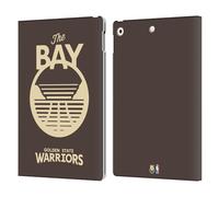Head Case Designs sous Licence Officielle NBA Design Marron Golden State Warriors Logo Étui Portefeuille en Cuir Compatible avec Apple iPad 10.2 2019/2020/2021