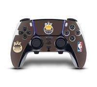 Head Case Designs sous Licence Officielle NBA Design Marron Golden State Warriors Logo Vinyle Autocollant De Jeu Peau Autocollant Compatible avec Sony PlayStation 5 PS5 DualSense Edge Controller