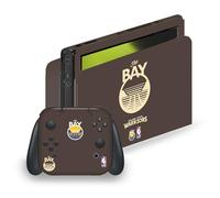 Head Case Designs sous Licence Officielle NBA Design Marron Golden State Warriors Logo Vinyle Autocollant De Jeu Peau Autocollant Couverture Compatible avec Nintendo Switch OLED Bundle