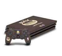Head Case Designs sous Licence Officielle NBA Design Marron Golden State Warriors Logo Vinyle Autocollant De Jeu Peau Compatible avec Sony PlayStation 4 PS4 Pro Console and DualShock 4 Controller