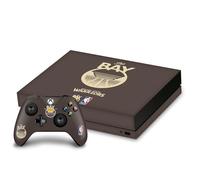 Head Case Designs sous Licence Officielle NBA Design Marron Golden State Warriors Logo Vinyle Autocollant De Jeu Peau Autocollant Couverture Compatible avec Xbox One X Console and Controller Bundle