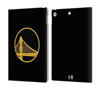 Head Case Designs sous Licence Officielle NBA Design Noir Golden State Warriors Logo Étui Portefeuille en Cuir Compatible avec Apple iPad 10.2 2019/2020/2021