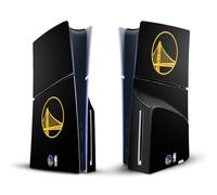 Head Case Designs sous Licence Officielle NBA Design Noir Golden State Warriors Logo Vinyle Autocollant De Jeu Peau Autocollant Compatible avec Sony PlayStation 5 PS5 Slim Disc Edition Console