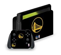 Head Case Designs sous Licence Officielle NBA Design Noir Golden State Warriors Logo Vinyle Autocollant De Jeu Peau Autocollant Couverture Compatible avec Nintendo Switch OLED Bundle