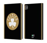 Head Case Designs sous Licence Officielle NBA Design Noir Or Boston Celtics Logo Étui Portefeuille en Cuir Compatible avec Apple iPad Pro 11 M4/M5 2024/2025